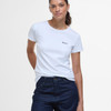 White Barbour Womens Saltford T-Shirt Front