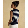 Navy Stripe Joules Womens Holly Stripe Knitted Vest On Model Back