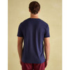 Navy Blue Joules Mens Denton T-Shirt On Model Back