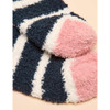 Multi Navy Joules Womens Fluffy Socks Detail