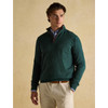 Dark Green Joules Mens Hillside 1/4 Zip Jumper On Model