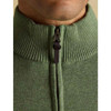 Khaki Joules Mens Hillside 1/4 Zip Jumper Neck Detail