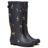 Navy Joules Womens Welly Print Tall Wellies