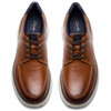 Dark Tan Leather Clarks Mens Mullan Moc Shoe Top View