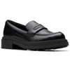 Black Leather Clarks Womens Orinoco3 Edge Loafers