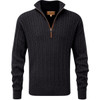 Schoffel Mens Calton Cotton Cashmere Cable 1/4 Zip Jumper