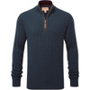 Schoffel Mens Calton Cotton Cashmere Cable 1/4 Zip Jumper