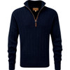 Schoffel Mens Calton Cotton Cashmere Cable 1/4 Zip Jumper