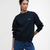 Navy Barbour Womens Bede Os Crew Sweatshirt Front