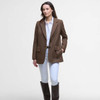 Military Brown Barbour Womens Elm Tailored Jacket On Model