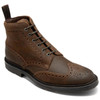 Brown Rough-Out Suede Loake Bude Brogue Boot