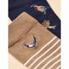 Tan/Navy Joules Mens Kingsbury Socks 2 Pack Cuff Detail