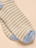 Oatmeal  Joules Womens Cosy Stripe Socks Toe Detail