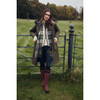 Mahogony/Chocolate Nubuck Barbour Womens Beaconsfield Tall Boot Lifestyle