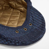 Navy Barbour Mens Deveron Tweed Flat Cap Lining