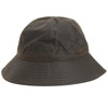 Barbour Mens Transport Wax 6 Panels Hat Olive main
