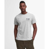 Grey Marl Barbour Mens Script Graphic T-Shirt Front