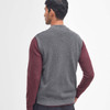 Mid Grey Barbour Mens Essential Knitted Gilet Back