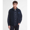 Navy Barbour Mens Reversible Fleece Gilet On Model