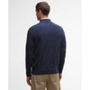 Barbour Mens Waterbury Half ZIp Sweater navy back model