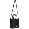 Black Barbour Womens Birch Leather Tote Bag Full Strap