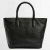 Black Barbour Womens Birch Leather Tote Bag Back