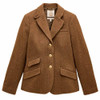 Brown Herringbone Joules Womens Canterly Tweed Hacking Jacket
