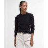 Black Barbour Womens Burne Crew Knitted Jumper On Model