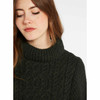 Olive Dubarry Womens Kilronan Merino Knit Poncho Neck Detail