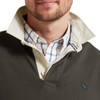 Peat Green  Schoffel Mens Porthallow Rugby Shirt collar