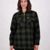 Olive/Black Check Swanndri Womens Ranger Bush Shirt Front