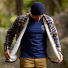 Navy/Cashew Swanndri Mens Morven Shirt Lifestyle