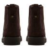Dark Brown Suede Clarks Womens Nella Top Chelsea Boot Back