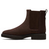 Dark Brown Suede Clarks Womens Nella Top Chelsea Boot Inner Side View