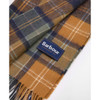 Forest/Bronze Brown Barbour Brack Patchwork Tartan Scarf Label