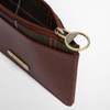 Brown/Classic Barbour Womens Alder Leather Card Holder Open