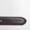 Chestnut Brown Barbour Mens Clyde Leather Belt Logo