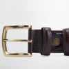 Chestnut Brown Barbour Mens Clyde Leather Belt Buckle