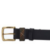 Black Barbour Mens Esk Leather Belt Buckle
