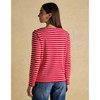 Red/Cream Kissmass Joules Womens Festive Harbour Top On Model Detail Back