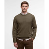 Olive Barbour Mens Kelson Crew Neck Sweater Front