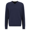 Navy Barbour Mens Kelson V-Neck Knitted Sweater
