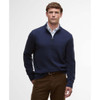 Navy Barbour Mens Kelson Half Zip Knitted Sweater Front