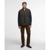 Olive Barbour Mens Lowich Fleece Gilet On Model