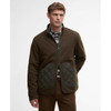 Olive Barbour Mens Lowich Fleece Jacket Front