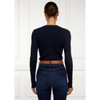 Ink Navy Holland Cooper Womens Princeton Crew Neck Knit Jumper On Model Back