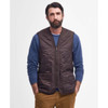 Dark Brown Barbour Mens Polarquilt Zip-In Liner Front