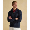 Navy Joules Mens Alistair Zip Neck Sweatshirt On Model