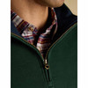 Dark Green Joules Mens Alistair Zip Neck Sweatshirt Zip Detail