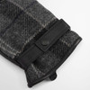 Black/Grey Barbour Mens Newbrough Tartan Gloves Cuff